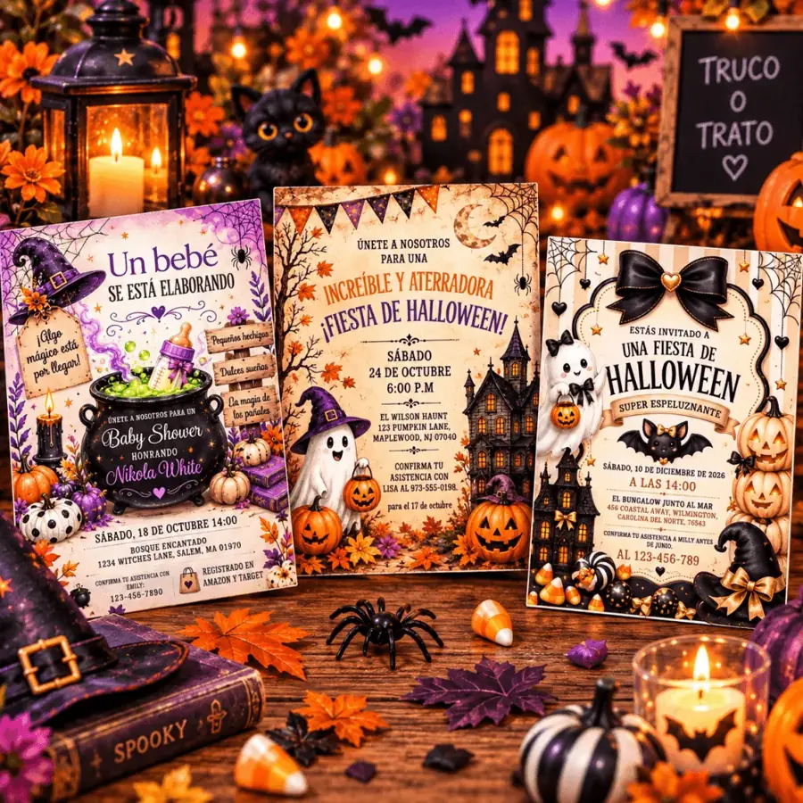 Invitaciones digitales de fiesta de Halloween